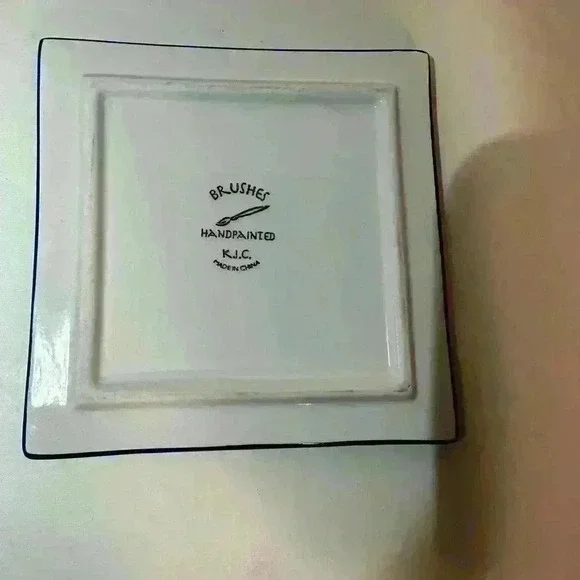 BRUSHES HANDPAINTED K.I.C. Starfish Nautical Square 6" Tile Trivet - Picture 2 of 2